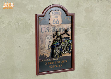 Route 66 -de Muur ondertekent de van het de Muurdecor van de Moederweg Plaques van de de Motorfietsmuur Antieke Houten