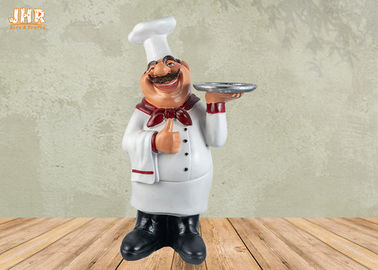 Het poly van het Standbeeldpolyresin van het Chef-koktafelblad van het het Standbeeldbeeldje Beeldhouwwerk van de de Hars Franse Chef-kok