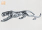 Van de de Beeldjesglasvezel van Polyresin van het huisdecor Zilver Doorbladerd Dierlijk de Luipaardbeeldhouwwerk
