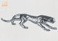 Van de de Beeldjesglasvezel van Polyresin van het huisdecor Zilver Doorbladerd Dierlijk de Luipaardbeeldhouwwerk