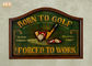 Van de Muurtekens van het huisdecor Antieke Houten van de de Muurkunst van Golf Club van het de Tekens 3D Golf de Muurtekens