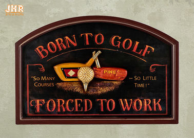 Golf Club-MDF van het Muurdecor Decoratieve van de de Muurkunst van Muurplaques 3D van de de Tekensbar het Teken Groene Kleur