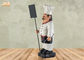Van het Standbeeldpolyresin van het chef-koktafelblad van het de Chef-kokbeeldje van de het Bordhars Houten de Chef-kokbeeldhouwwerk