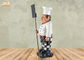 Houten Mini van het de Chef-kokbeeldhouwwerk van de Bordenhars van het de Chef-kokbeeldje Poly het Tafelbladstandbeeld